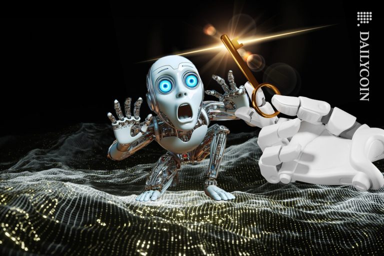 $555M In Weekly Unlocks: Aethir, Linea Hit The Hardest Robot on a digital creeping on a gold key.