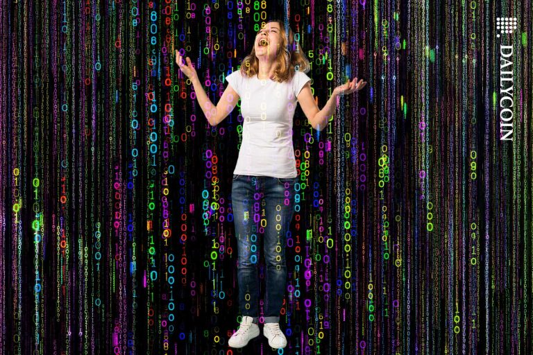 Algorand Unlocks Global USDC Spending: ALGO Price Eyes $0.8? Woman enjoying a heavy code rain.